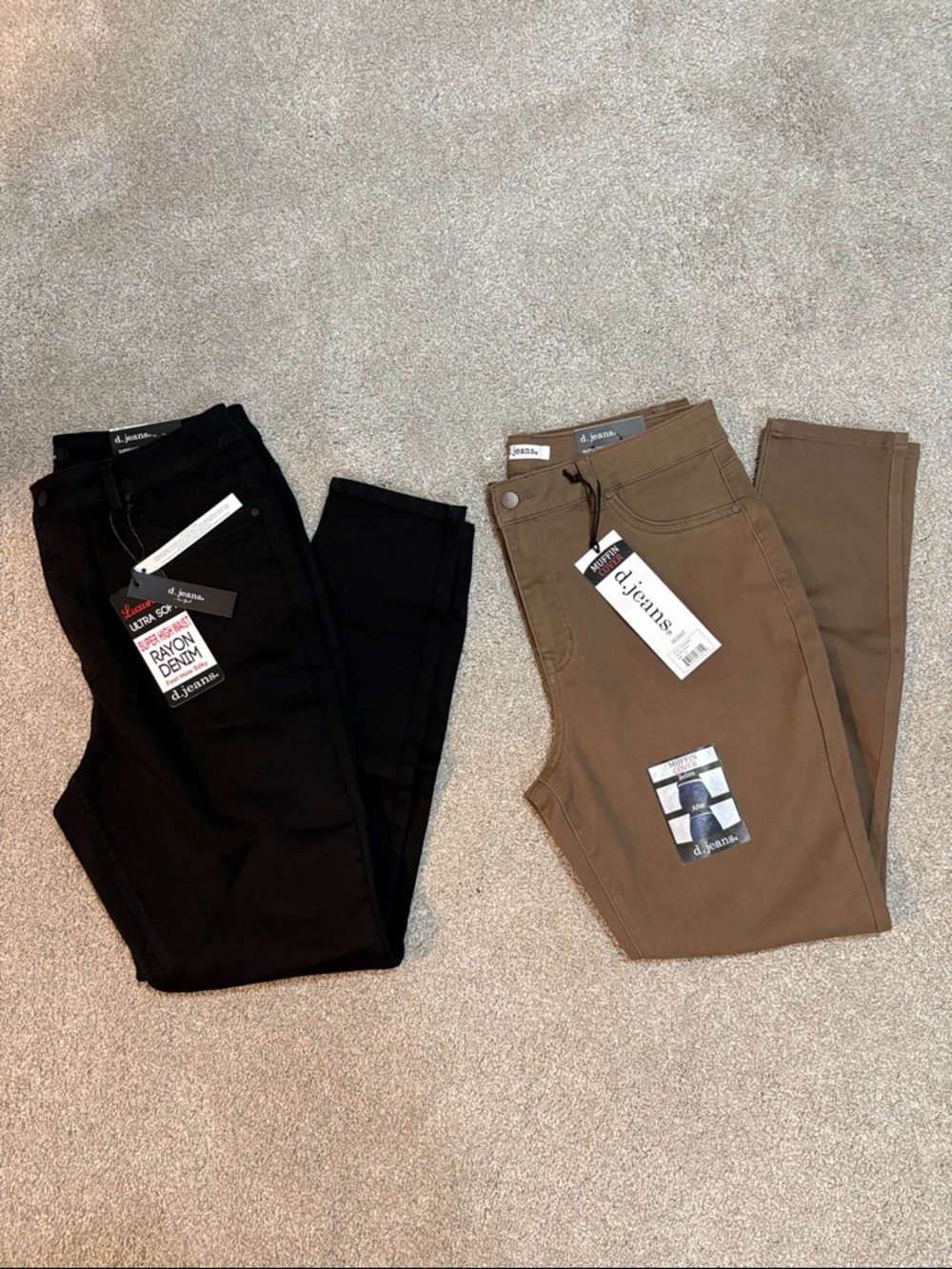 d. jeans Skinny Jeans Duo in Black and Brown